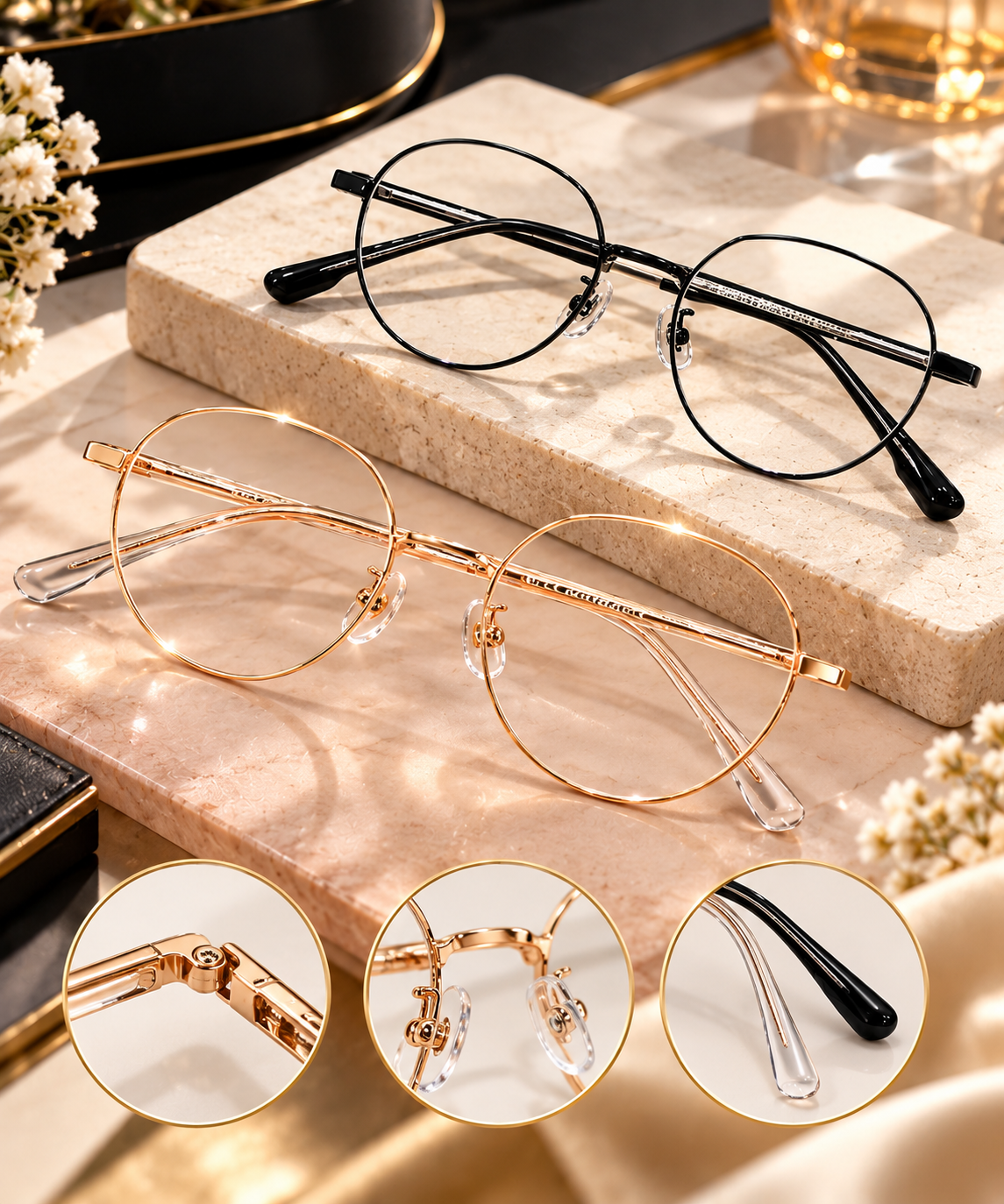 Anti blue light woman glasses